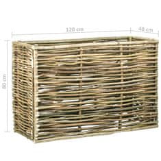 Vidaxl Visoka greda 120x40x80 cm iz lesa leske