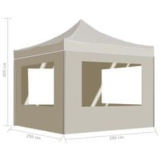 Vidaxl Profesionalni šotor za zabave aluminij 3x3 m krem