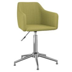 Vidaxl Vrtljivi pisarniški stol, zelen, oblazinjen s tkanino