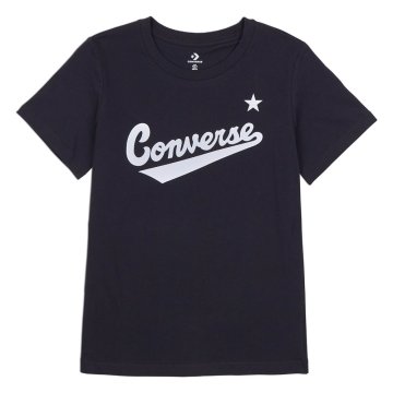 Converse Majice črna Scripted Wordmark Tee
