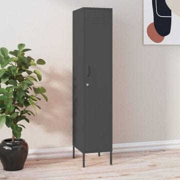 Vidaxl vidaXL Omara s ključavnico antracit 35x46x180 cm jeklo