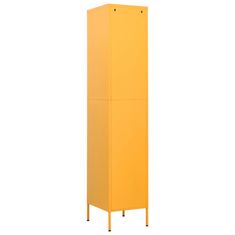Vidaxl Omara s ključavnico gorčično rumena 35x46x180 cm jeklo
