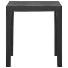 Vidaxl Vrtna miza siva 79x65x72 cm plastika