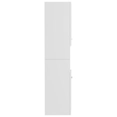 shumee Kopalniška omarica visok sijaj bela 30x30x130 cm iverna plošča