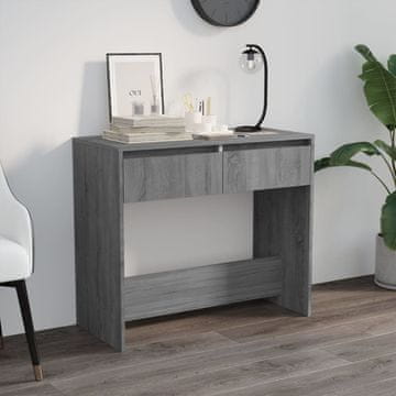 Vidaxl vidaXL Konzolna mizica, siva, hrast sonoma, 89x41x76,5 cm