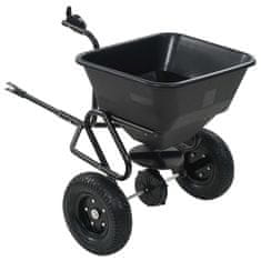 Vidaxl Vlečni posipalec soli PVC in jeklo 125x74x79 cm 45 L