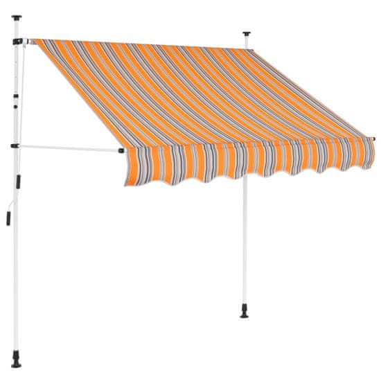 Vidaxl Ročno zložljiva tenda 100 cm črte