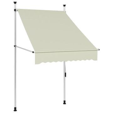 Vidaxl Ročno zložljiva tenda 100 cm črte