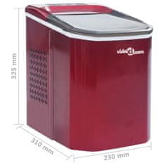 Vidaxl Ledomat rdeč 1,4 L 15 kg / 24 h