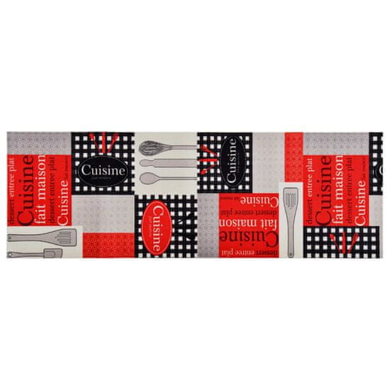Vidaxl Kuhinjska preproga pralna z napisom Cuisine 60x300 cm