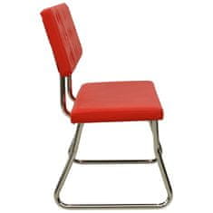 Vidaxl Klop 110 cm rdeče umetno usnje