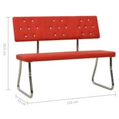 Greatstore Klop 110 cm rdeče umetno usnje