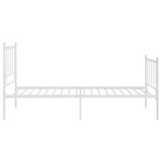 Vidaxl Posteljni okvir bel kovinski 90x200 cm