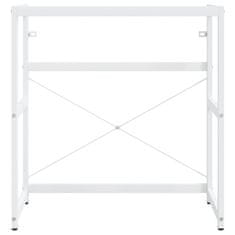 Vidaxl Kopalniški regal bel 79x38x83 cm železo