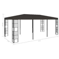 Vidaxl Paviljon 3x6 m antraciten