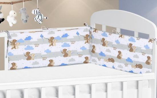Prevleka za otroško posteljico - 60x28 cm - Medvedek svetlo modra