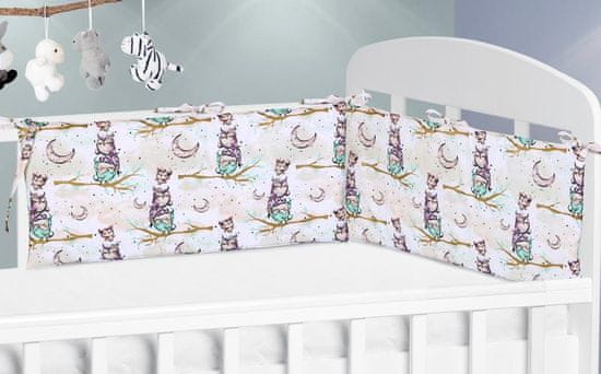 Mizica za otroške posteljice - 60x28 cm - Sova na veji