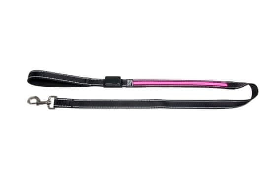 Karlie LED najlonski povodec roza barve z USB polnjenjem, 120 cm