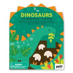 Petit collage Barvanje z nalepkami dinozavri