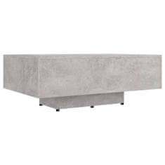 Greatstore Klubska mizica betonsko siva 85x55x31 cm iverna plošča