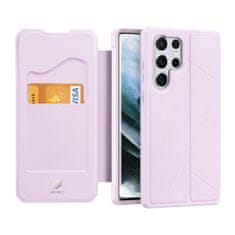 Dux Ducis Skin X knjižni usnjeni ovitek za Samsung Galaxy S22 Ultra, roza