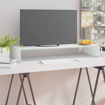 Vidaxl vidaXL stojalo za monitor/TV, zeleno steklo, 90 x 30 x 13 cm