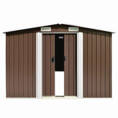 Vidaxl Vrtna lopa 257x298x178 cm kovinska rjava