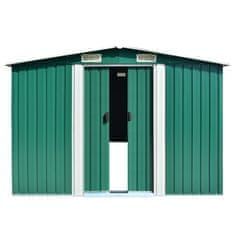 Vidaxl Vrtna lopa 257x489x181 cm kovinska zelena