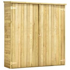 Vidaxl Vrtna lopa za orodje 163x50x171 cm impregnirana borovina