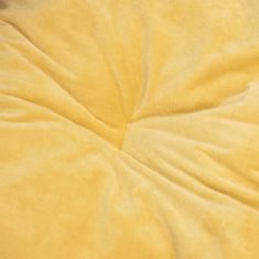 Greatstore Pasja postelja črna in rumena 99x89x21 cm pliš in umetno usnje