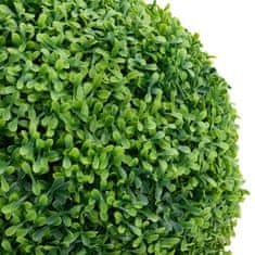 Vidaxl Umetni pušpan z loncem okrogel zelene barve 71 cm