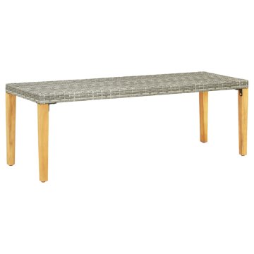 Vidaxl Vrtna klop 80 cm poli ratan siva