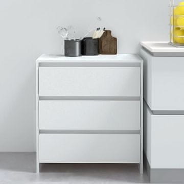 Vidaxl vidaXL Predalnik, bel, 70x41x75 cm, material na osnovi lesa