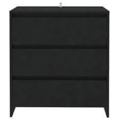 Vidaxl Komoda črna 70x41x75 cm iverna plošča