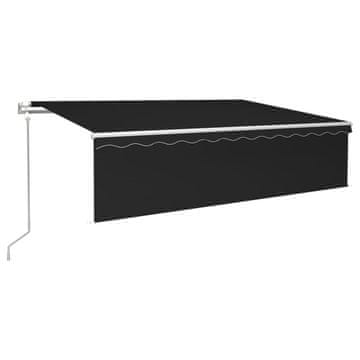 Vidaxl Avtomatsko zložljiva tenda s senčilom 6x3 m antracitna