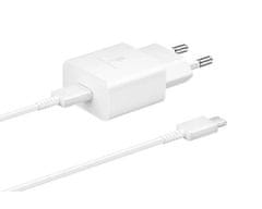 Samsung EP-T1510XWEGEU polnilnik in podatkovni kabel za hitro polnjenje USB-C na USB-C, 15 W, bel