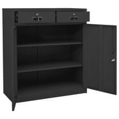 Vidaxl Pisarniška omara antracitna 90x40x102 cm jeklo
