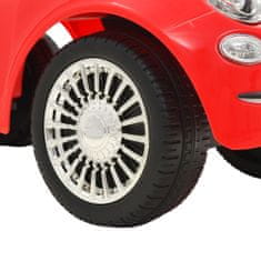Greatstore Otroški avtomobil Fiat 500 rdeče barve