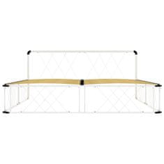 Vidaxl Posteljni okvir bel kovinski 200x200 cm