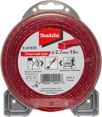 Makita E-01828 najlonska nitka deteljica rdeča, 2,7 mm/15 m