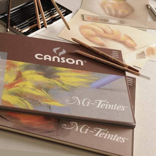 Rayher.	 Skicirka Canson Mi-Teintes 32x41 cm, 160 g beli toni, 20 listna