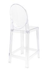 KINGHOME Barski stol VICTORIA 65 cm - prozoren - polikarbonat