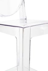 KINGHOME Barski stol VICTORIA 75 cm - prozoren - polikarbonat