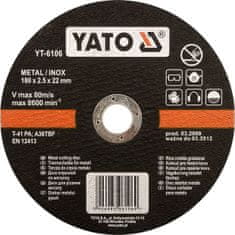 YATO  Kovinsko kolo 125 x 22 x 1,2 mm INOX
