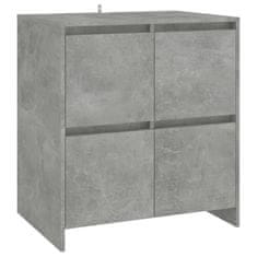 Vidaxl Komoda 2 kosa betonsko siva 70x41x75 cm iverna plošča