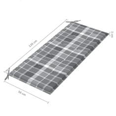 Vidaxl Vrtna klop z blazino 135 cm trden akacijev les