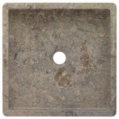 Vidaxl Umivalnik siv 40x40x10 cm marmor