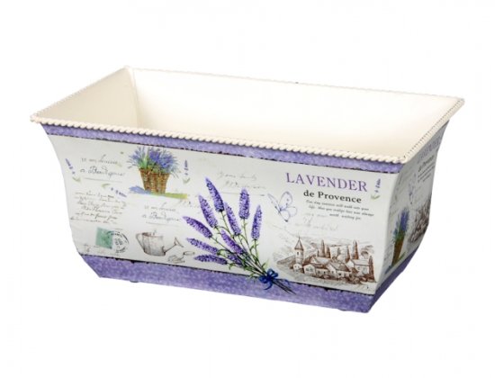 NOHEL GARDEN Komplet kovinskih škatel LAVENDER DE PROVENCE 23,25cm 2ks