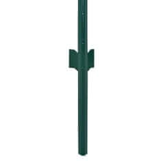shumee Žična mrežna ograja s stebrički jeklo 25x1 m zelena