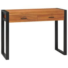Vidaxl Pisalna miza z 2 predaloma 100x40x75 cm predelana tikovina